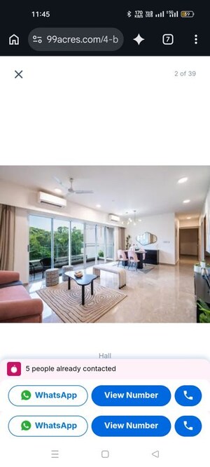Living Room in 4 BHK Apartment at LnT Elixir Reserve, Powai – for Sale