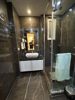 Bathroom in 3 BHK Apartment at Safdarjung Enclave – for Rent