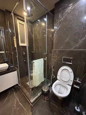 Bathroom in 3 BHK Apartment at Safdarjung Enclave – for Rent