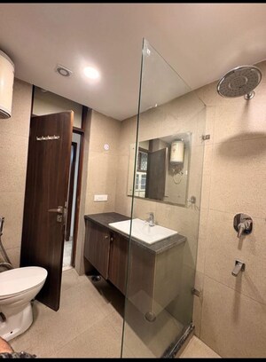 Bathroom in 3 BHK Builder Floor at Greater Kailash I – for Rent