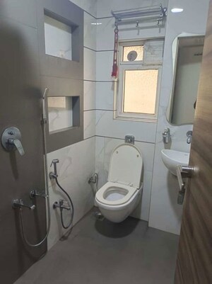 Bathroom in 3 BHK Apartment at Chamunda Heights, Ghansoli – for Rent