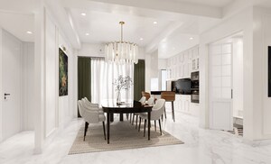 Dining area in 3 BHK Apartment at T And T The Blue, Siddharth Vihar – for Sale