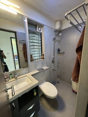 Bathroom in 2.5 BHK Apartment at The Wadhwa Anmol Fortune, Goregaon West – for Rent