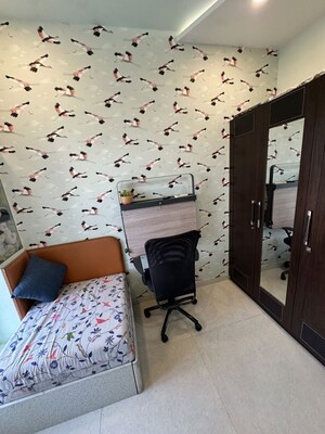 Bedroom in 2.5 BHK Apartment at The Wadhwa Anmol Fortune, Goregaon West – for Rent
