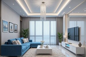 Living Room in 4 BHK Builder Floor at Janakpuri – for Sale