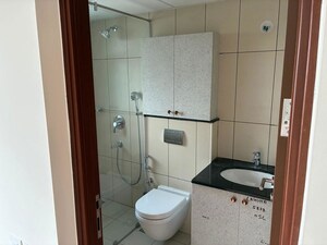 Bathroom in 3 BHK Apartment at Brigade Laguna, Hebbal – for Rent