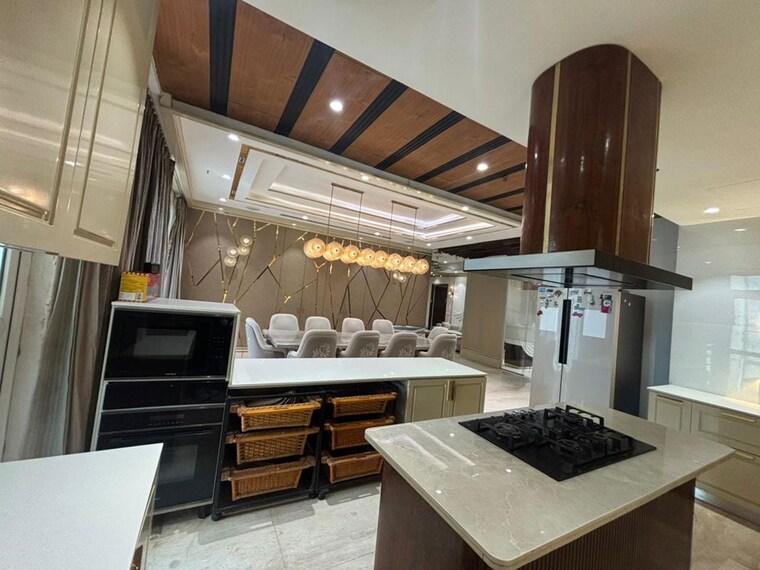 Kitchen, mahagun-moderne 5 Bedroom 5600 Sq.Ft. Apartment In Sector 78 Noida 10748334