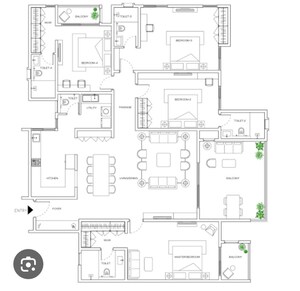Floor Plan in 3 BHK Apartment at Assetz Zen And Sato, Yelahanka – for Sale
