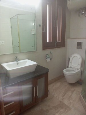 Bathroom in 3 BHK Builder Floor at Defence Colony – for Rent