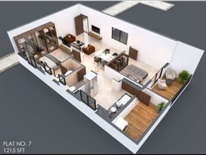 Floor Plan in 2 BHK Apartment at Fuzen Park Edge, Buddha Nagar – for Sale