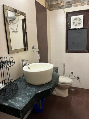 Bathroom in 2 BHK Builder Floor at Dlf Phase I – for Rent