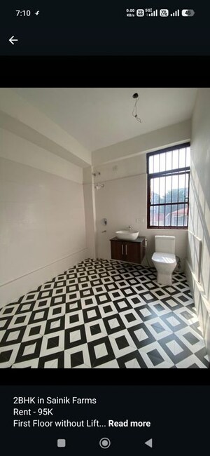 Balcony in 3.5 BHK Builder Floor at Shivalik Colony – for Rent