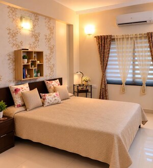Bedroom in 3 BHK Apartment at Vamsiram Jyothi Lotus, Banjara Hills – for Rent