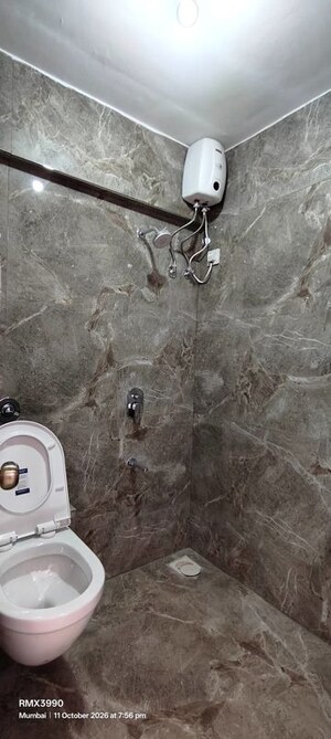 Bathroom in 1 BHK Apartment at Shraddha Vardaan, Bhandup West – for Rent