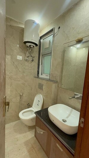 Bathroom in 3 BHK Builder Floor at Chittaranjan Park – for Rent
