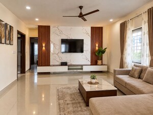 Living Room in 3 BHK Apartment at RJ Lake Gardenia, Old Madras Road – for Rent