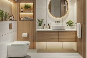 Bathroom in 4 BHK Builder Floor at Janakpuri – for Sale