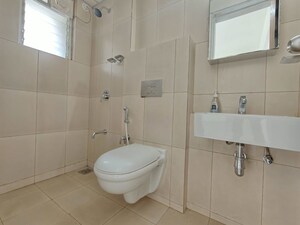 Bathroom in 3 BHK Apartment at Godrej Emerald, Ghodbunder Road – for Rent