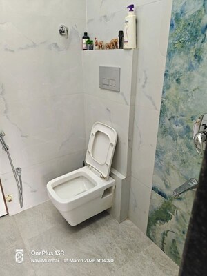 Bathroom in 3 BHK Apartment at Raghunath Vihar, Kharghar – for Rent
