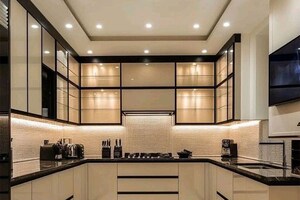 Kitchen in 3 BHK Builder Floor at Janakpuri – for Sale