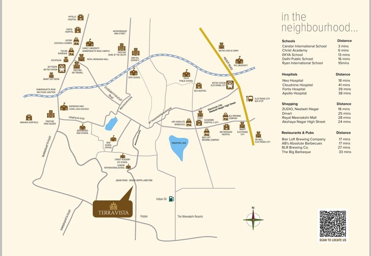 Map Location, mj-terra-vista 4 Bedroom 3275 Sq.Ft. Villa In S Bingipura Bangalore 10749613