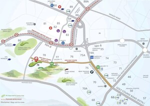 3 BHK Apartment – Map Location View at M3M Golf Hills, Sector 79 - for Sale