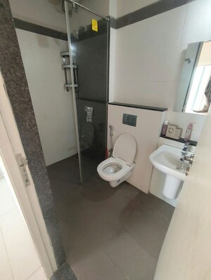 Bathroom in 2 BHK Apartment at Rustomjee Hazel, Majiwada – for Rent