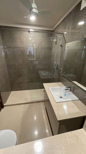 Bathroom in 3 BHK Builder Floor at Chittaranjan Park – for Rent