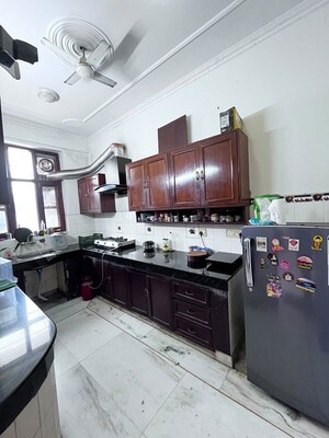 Kitchen in 3 BHK Builder Floor at Sushant Lok I – for Rent