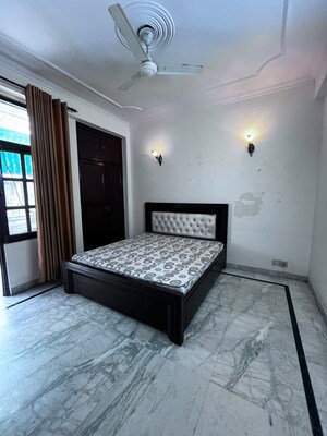 Bedroom in 3 BHK Builder Floor at Sushant Lok I – for Rent