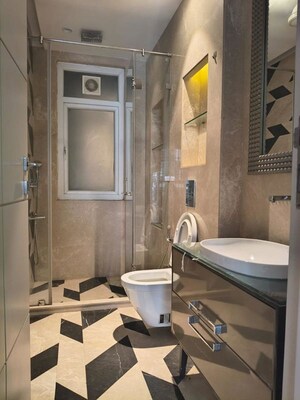 Bathroom in 3 BHK Builder Floor at Green Park – for Rent
