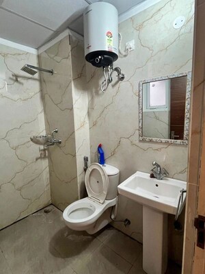 Bathroom in 2 BHK Apartment at Highland Park Chandigarh, Bhabat – for Rent