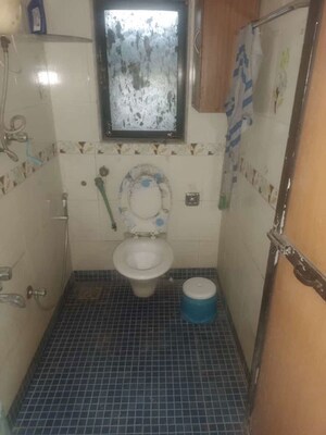 Bathroom in 1 BHK Apartment at Haware Panchavati, Ghansoli – for Rent