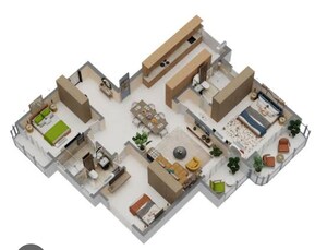 Floor Plan in 2 BHK Apartment at Sattva City, International Airport Road – for Sale