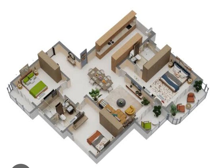 Floor Plan, sattva-city 2 Bedroom 1306 Sq.Ft. Apartment In International Airport Road Bangalore 10750986