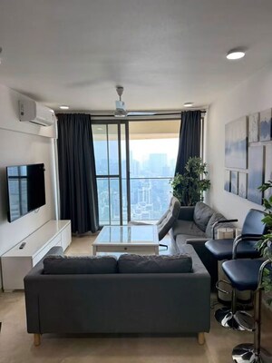 Living Room in 2 BHK Apartment at Dev Leo Tower, Oshiwara – for Rent
