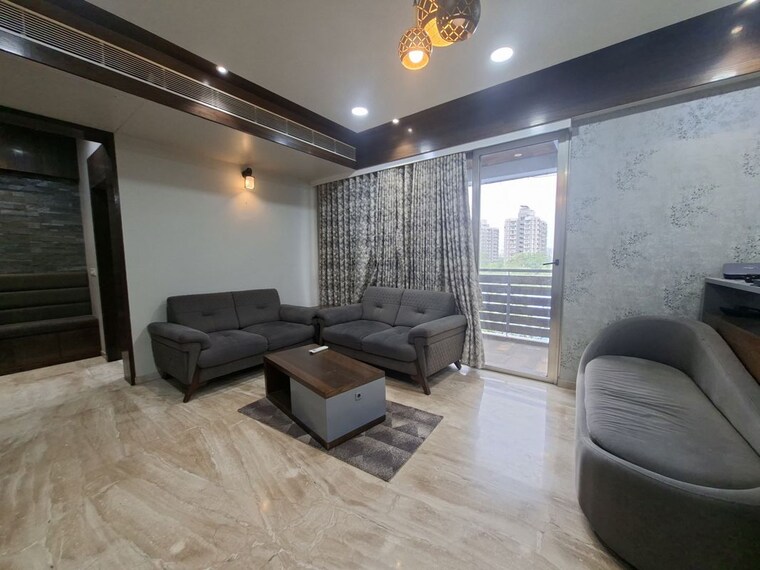 Living Room, goyal-and-co-riviera-blues 4 Bedroom 2785 Sq.Ft. Apartment In Makarba Ahmedabad 10751096