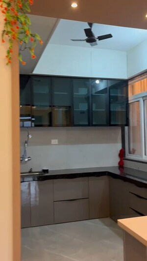 Kitchen in 3 BHK Apartment at Gami Asters, Ghansoli – for Rent