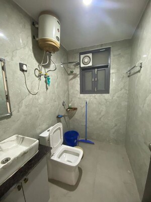 Bathroom in 2 BHK Builder Floor at Freedom Fighters Enclave – for Rent