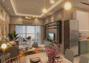 Living Room in 1 BHK Apartment at Piramal Vaikunth, Balkum Pada – for Rent
