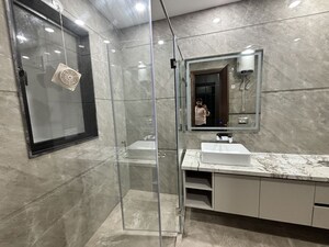 Bathroom in 4 BHK Builder Floor at Shanti Kunj – for Rent