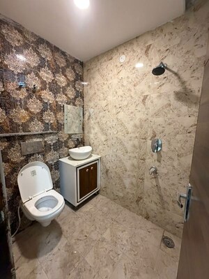Bathroom in 3 BHK Builder Floor at Motia Blue Ridge, Dhakoli – for Sale