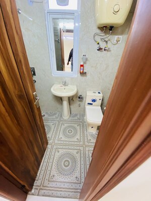 Bathroom in 3 BHK Apartment at Sector 3 Dwarka – for Rent