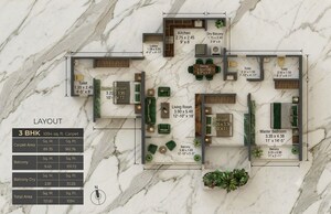 Floor Plan in 3 BHK Apartment at Arko Star Vista, Ravet – for Sale