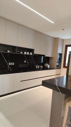 Kitchen in 4 BHK Apartment at Tribhuja Apartments, Kollur – for Sale