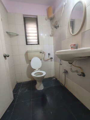 Bathroom in 3 BHK Apartment at Sea Breeze Tower, Nerul – for Rent
