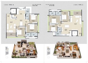 Floor Plan in 3 BHK Apartment at Vaishnodevi Circle – for Sale