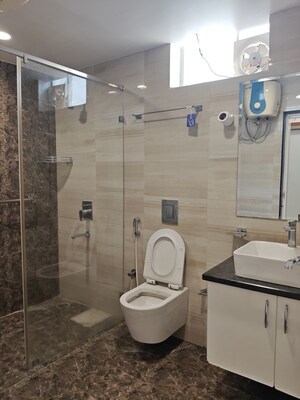 Bathroom in 3 BHK Builder Floor at Kakatiya Hills, Jubilee Hills – for Rent