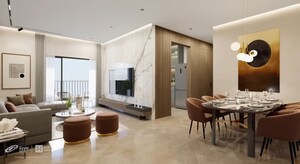 Living Room in 2 BHK Apartment at Goyal Orchid Life, Gunjur – for Sale