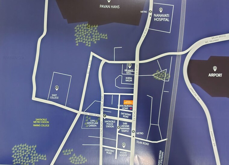 Map Location, darshan-smruti-apartment  1025 Sq.Ft. Apartment In Santacruz West Mumbai 10752318
